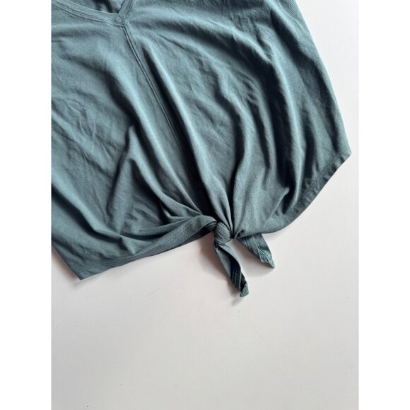 LULULEMON Knot Gonna Fly Graphite Green Pima Cotton Front Tie T-Shirt, Size S - Picture 11 of 13